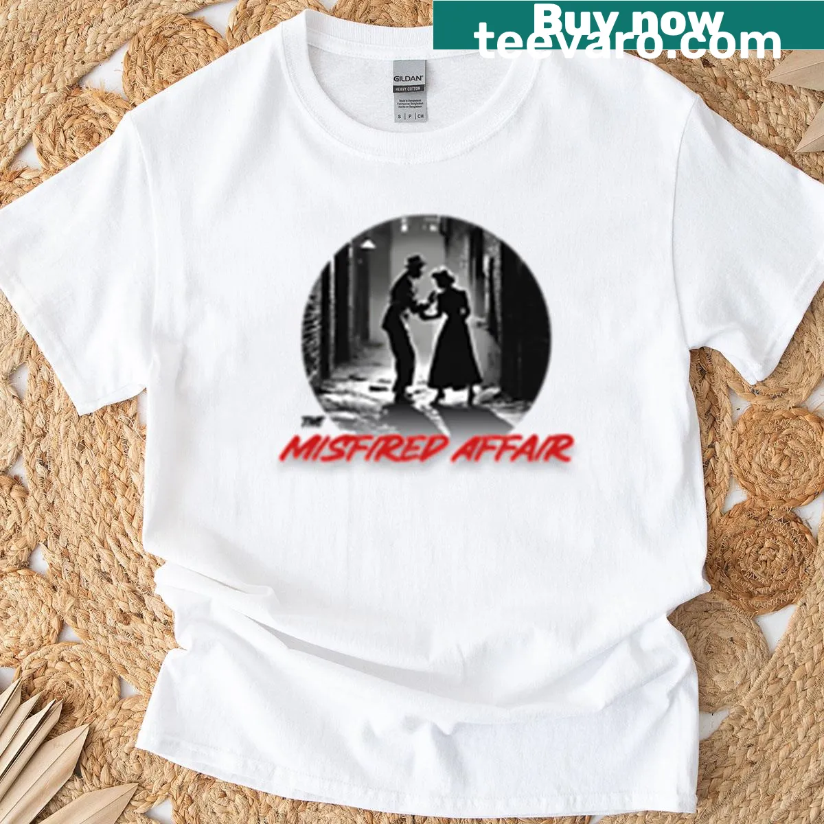 Concept logo design on oversized T-shirt — on a men's t-shirt