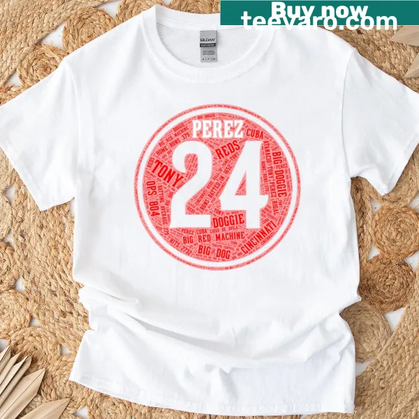 Tribute T-shirt featuring Tony Perez 24 from The Icon Collection