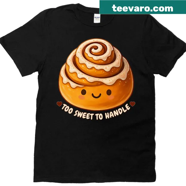 Illustration of a cinnamon roll on a T-shirt