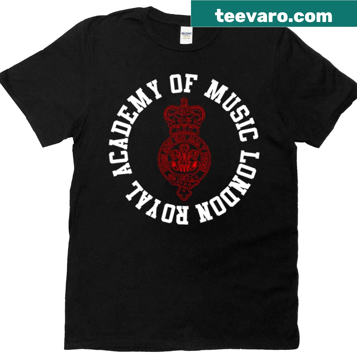 Vintage distressed College of Music t-shirt with classic logo — on a men's t-shirt
