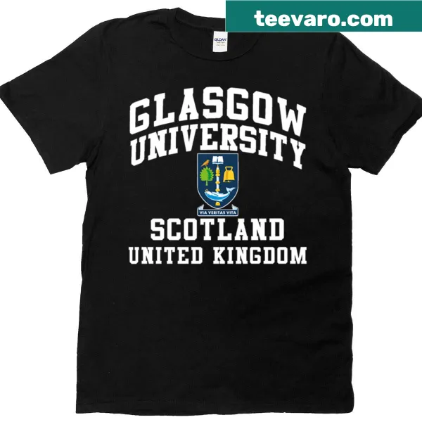 Vintage Glasgow University t-shirt with classic emblem