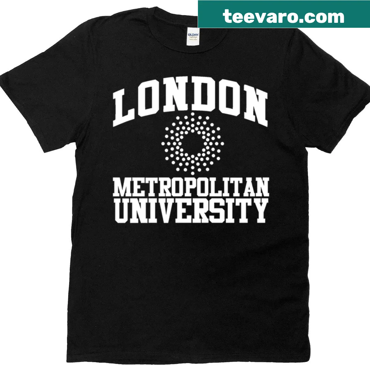 Oversized vintage London Met T-shirt with classic logo — on a men's t-shirt