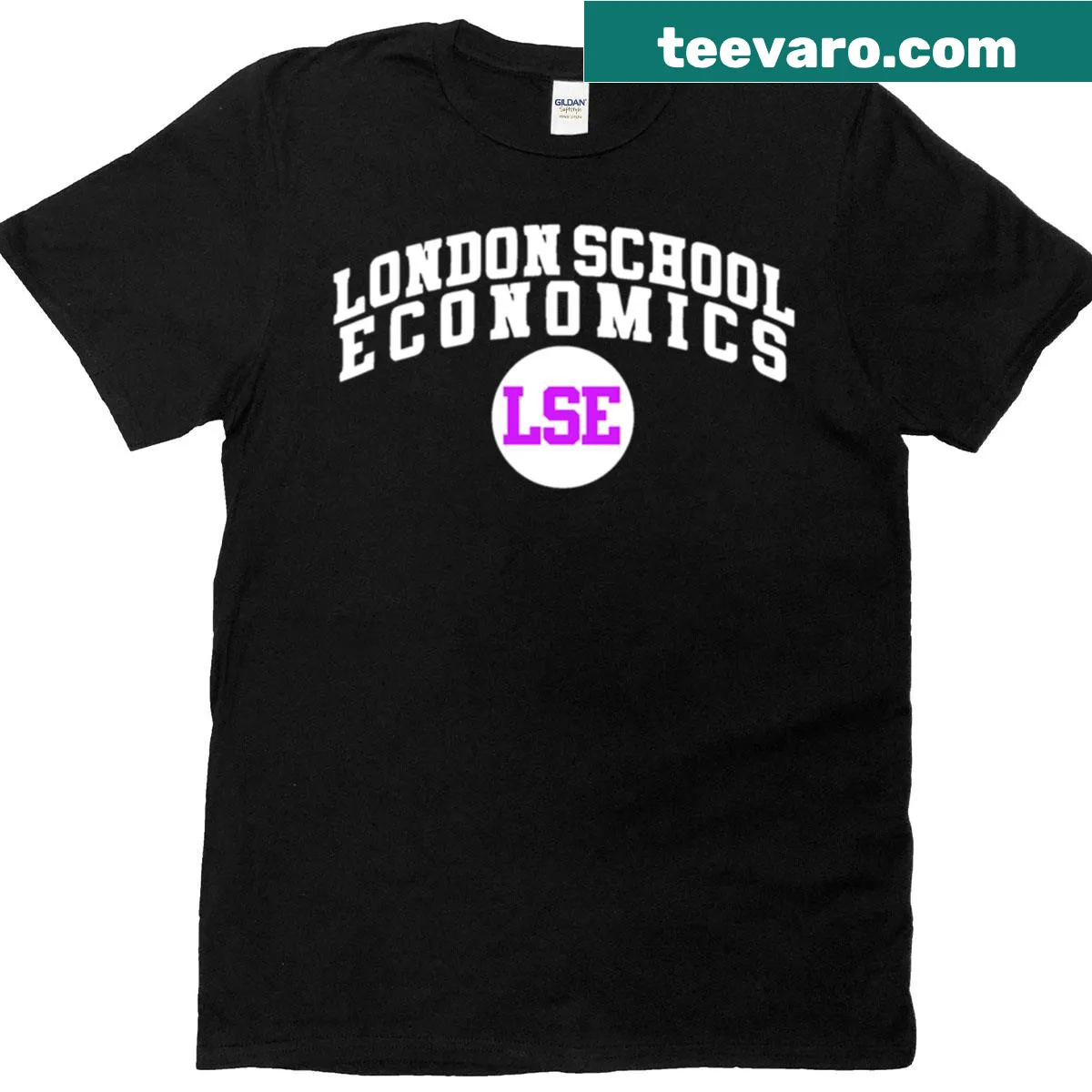 Vintage LSE London T-shirt featuring classic design — on a men's t-shirt