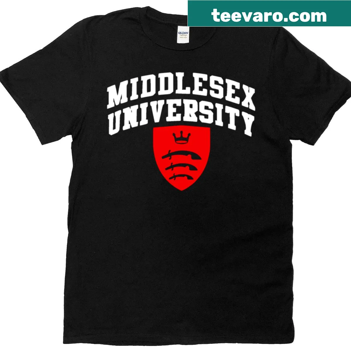 Vintage Middlesex University T-shirt with retro logo — on a men's t-shirt