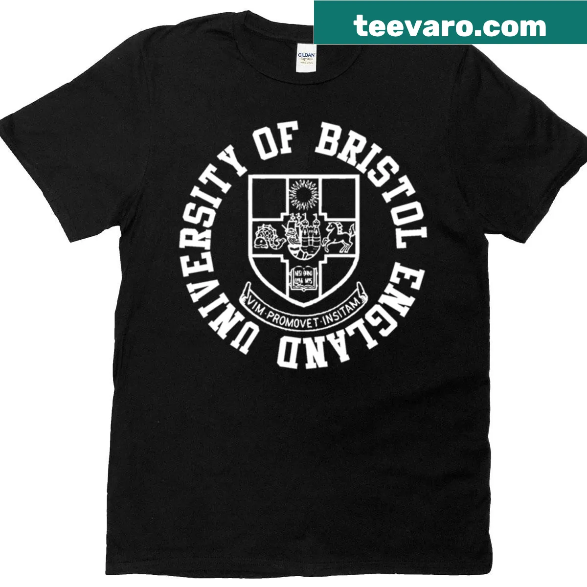 Vintage University of Bristol England T-shirt with elegantly crafted logo — on a men's t-shirt