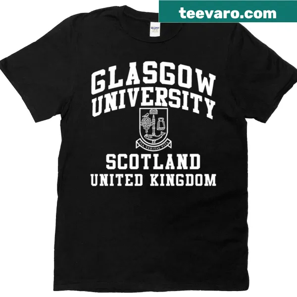 Vintage University of Glasgow t-shirt featuring the university logo