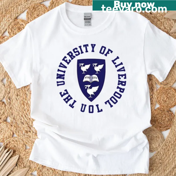 Vintage University of Liverpool T-shirt with university crest graphic