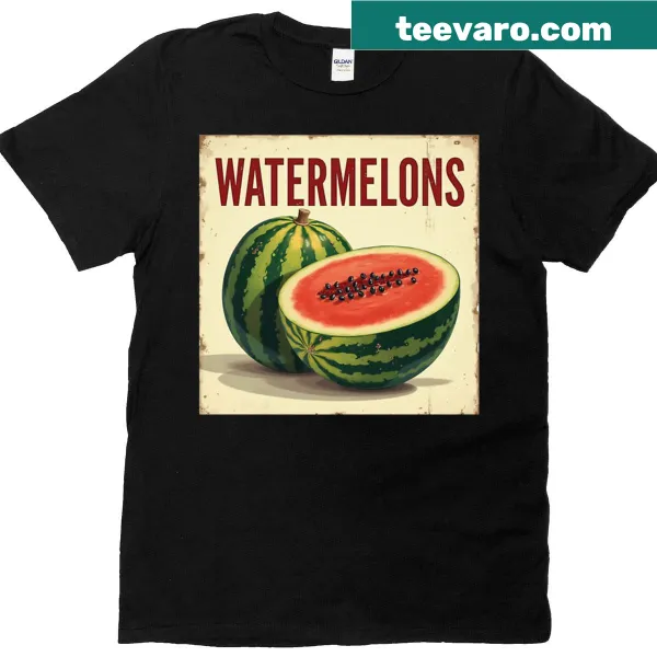 Playful watermelon graphic T-shirt perfect for summer vibes