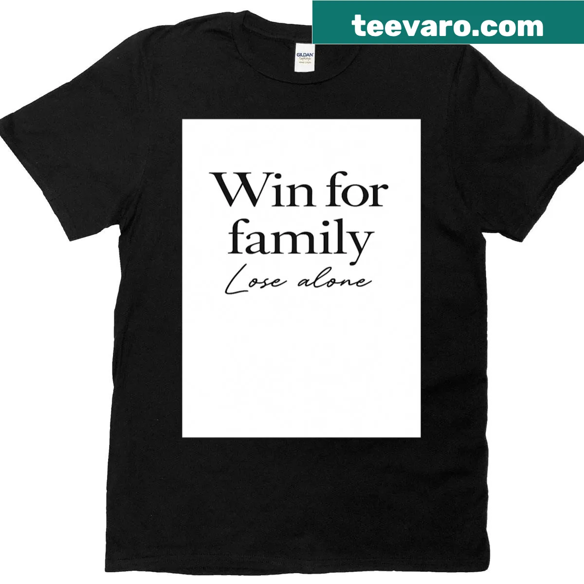 Minimalist quote design on inspirational t-shirt about family — on a men's t-shirt