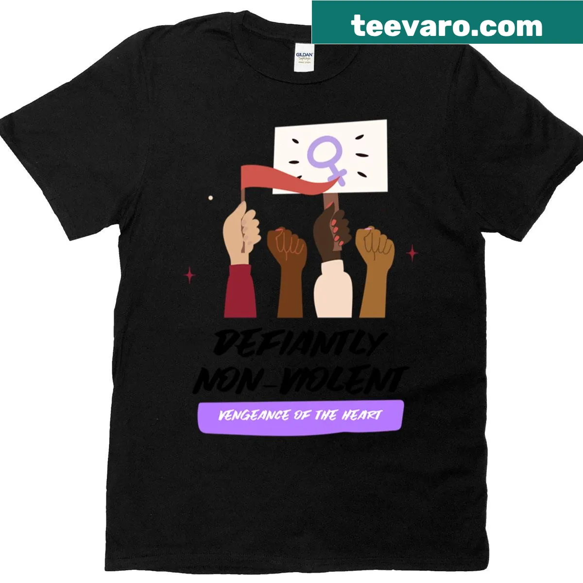 Empowering typography on Womens Rights 28 T-shirt — on a men's t-shirt