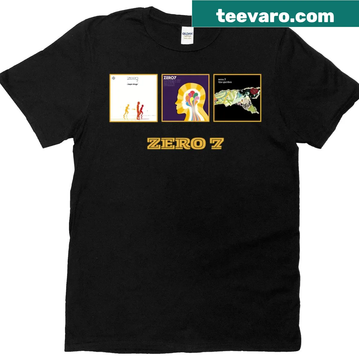 Fan art T-shirt celebrating the music of Zero 7. — on a men's t-shirt