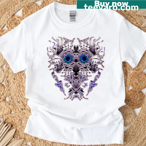 Abstract robot drone graphic design on a t-shirt