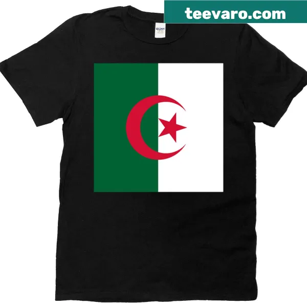 Silhouette design of Algeria on T-shirt