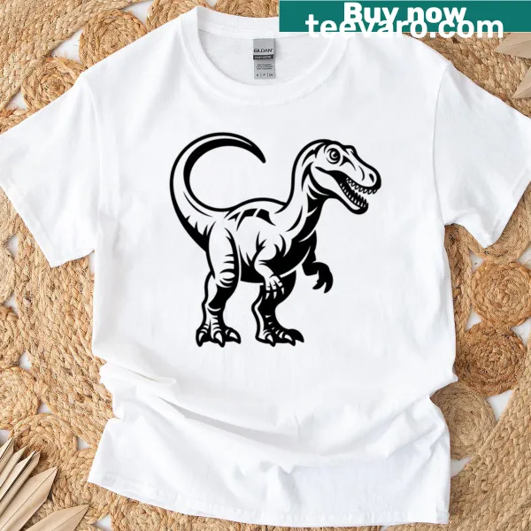 Illustration of Baryonyx dinosaur on t-shirt