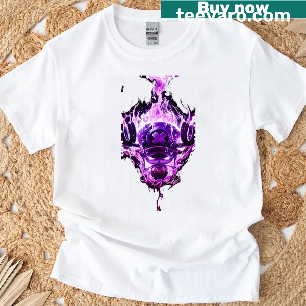 Illustration of a chopper motorcycle on T-shirt