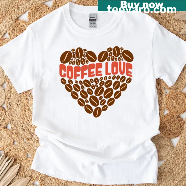 Heart design made of coffee beans