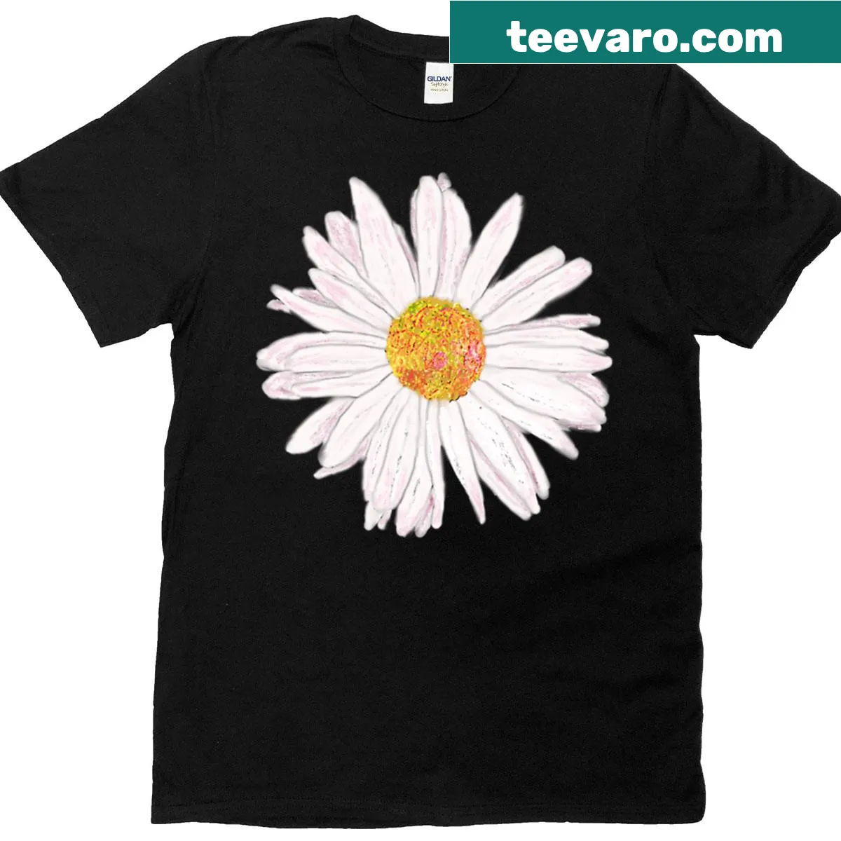 Charming daisy graphic on a casual T-shirt — on a men's t-shirt
