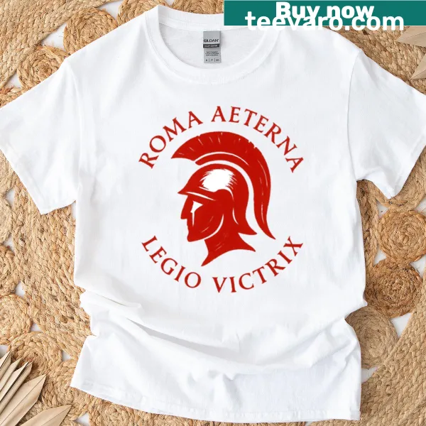 Illustration of Rome's landmarks on a red T-shirt