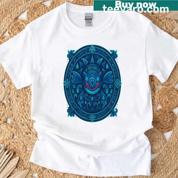 Spiral design T-shirt representing the eternal sea