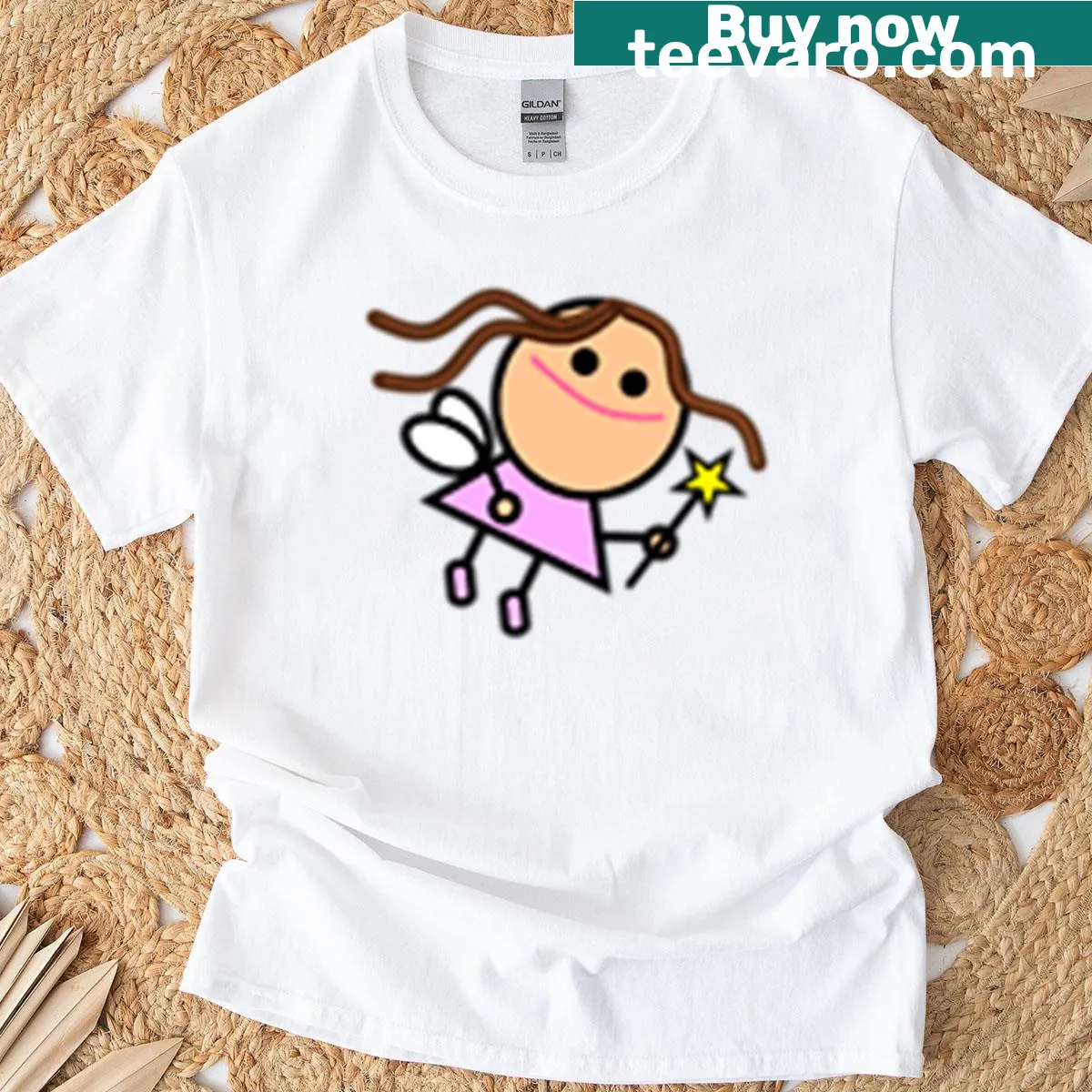 Cute fairy graphic on T-shirt featuring Fairy Coco design. — on a men's t-shirt