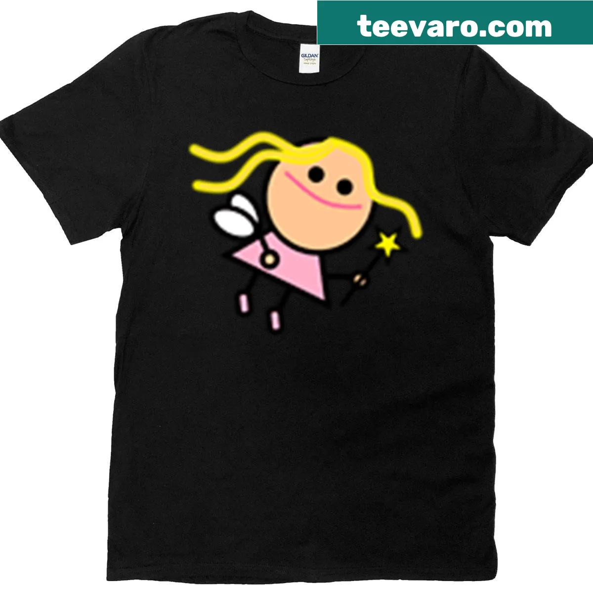 Charming illustration of Fairy Lulu on a T-shirt — on a men's t-shirt