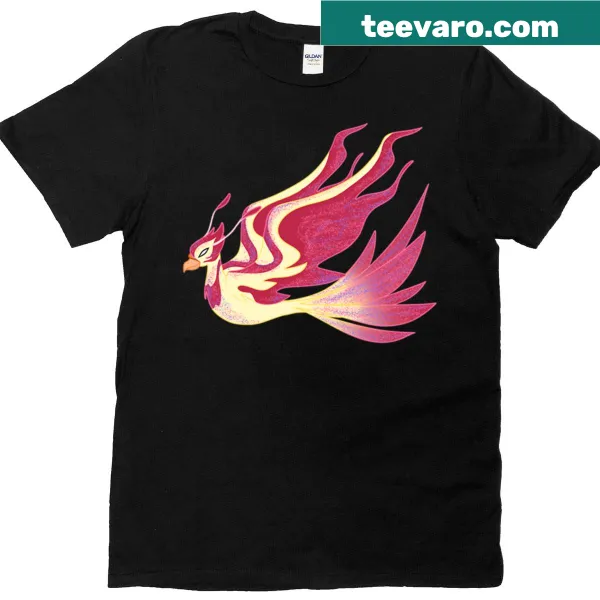 Phoenix graphic in flames for fans of mythical creatures