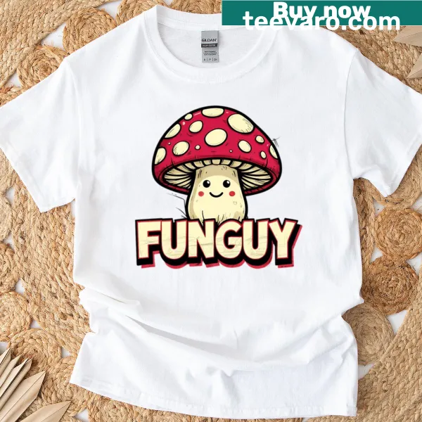 Cute and funny mushroom character T-shirt for kids