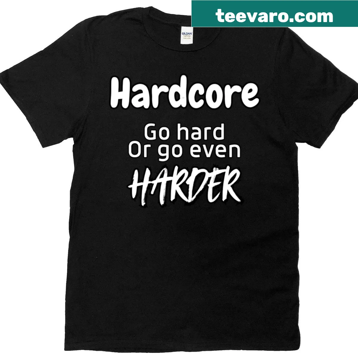 Motivational T-shirt with bold fitness slogan — on a men's t-shirt