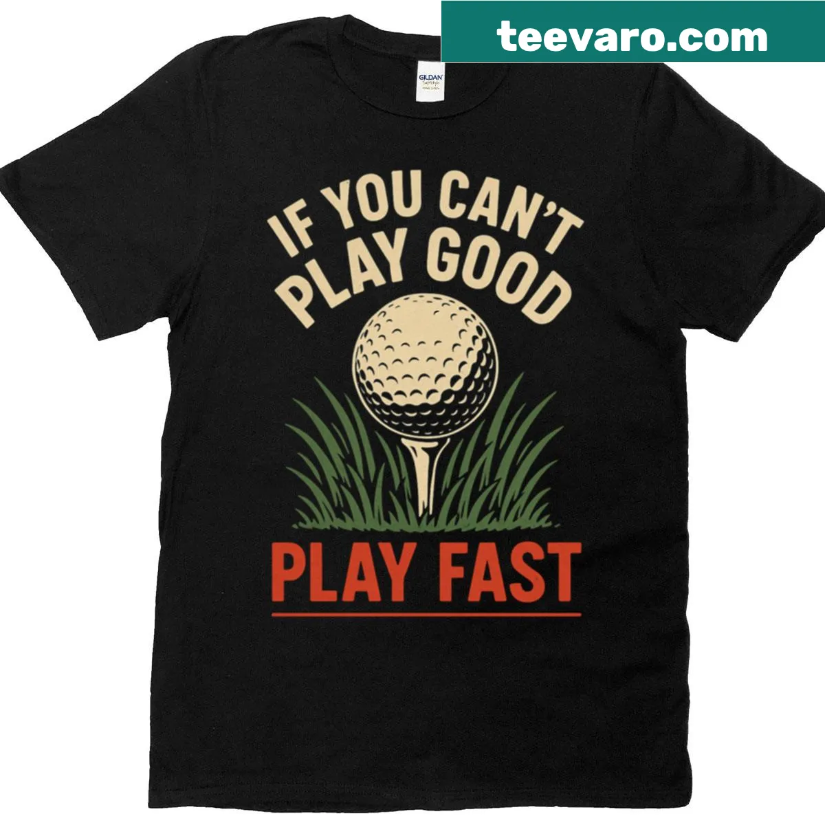 T-shirt featuring humorous golf quotes and sayings. — on a men's t-shirt