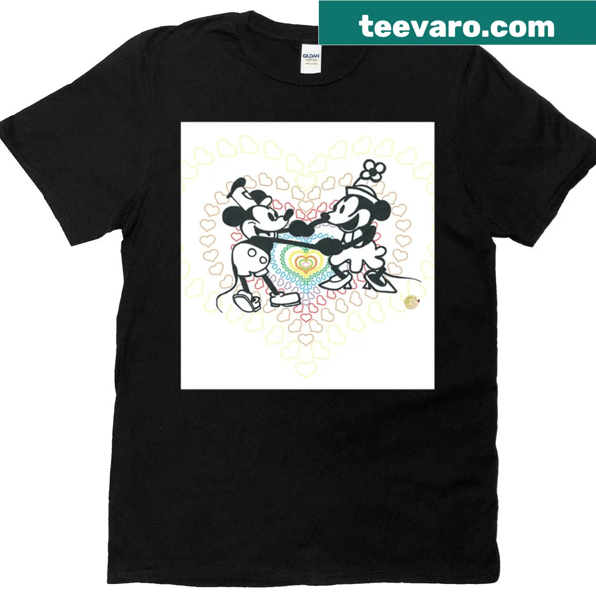 Happy Love text graphic on a t-shirt — on a men's t-shirt
