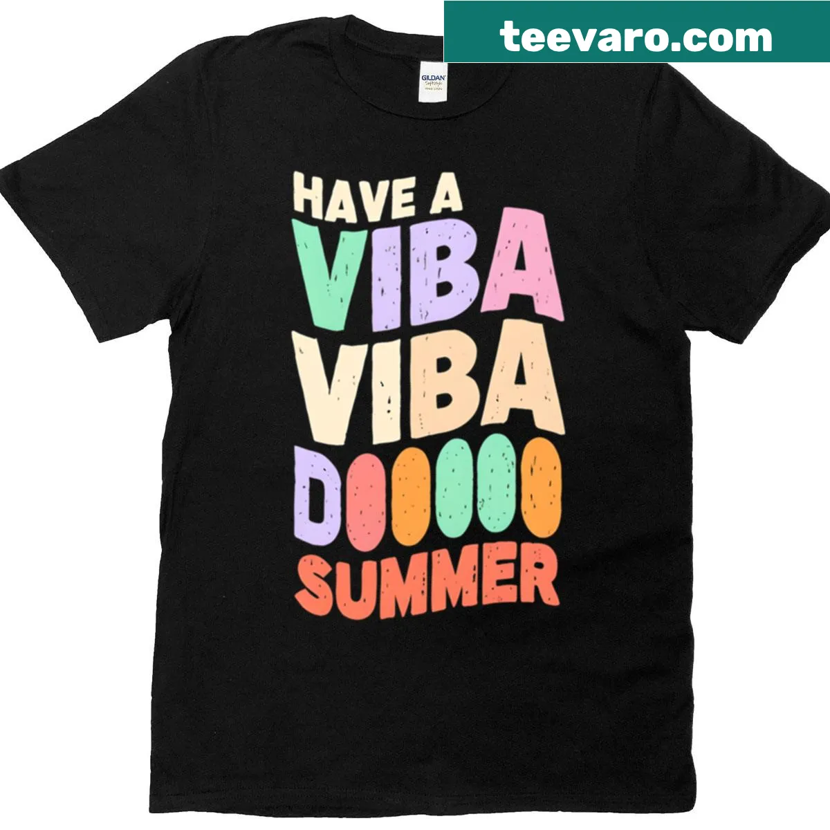 Playful retro pastel summer vibes graphic on a t-shirt — on a men's t-shirt
