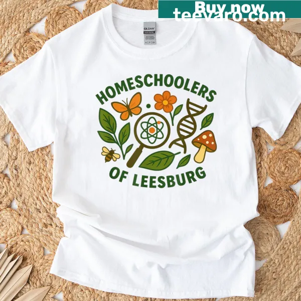 Text design for homeschoolers of Leesburg on t-shirt