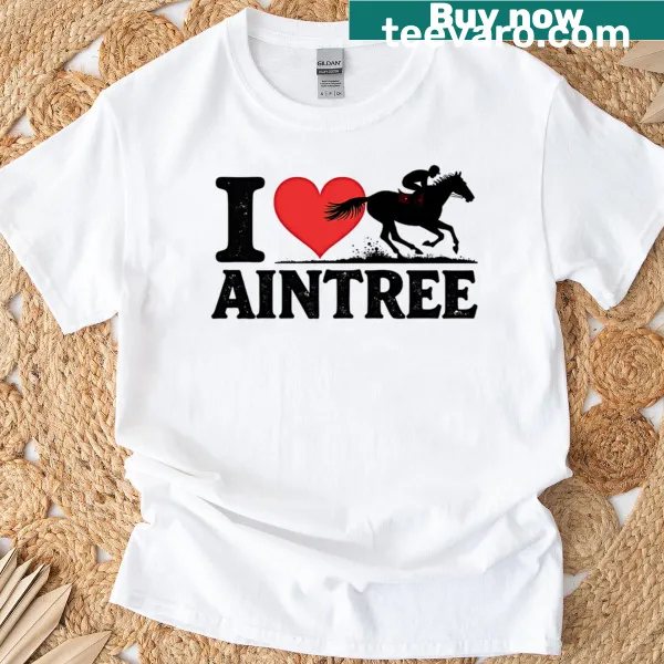 I Love Aintree typographic T-shirt