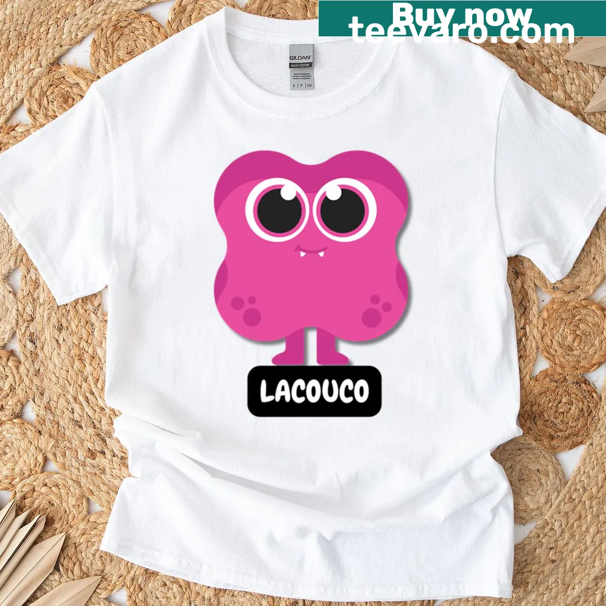 Cute monster character expressions illustrated on T-shirt — on a men's t-shirt
