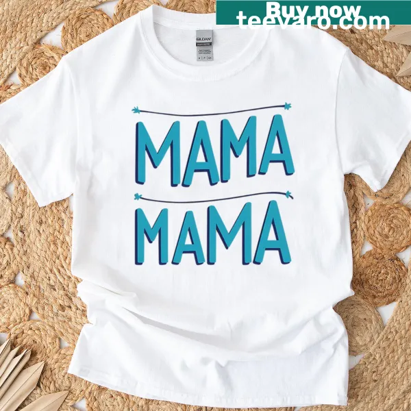 T-shirt with 'Mama The Queen Of The Home' text design for moms.