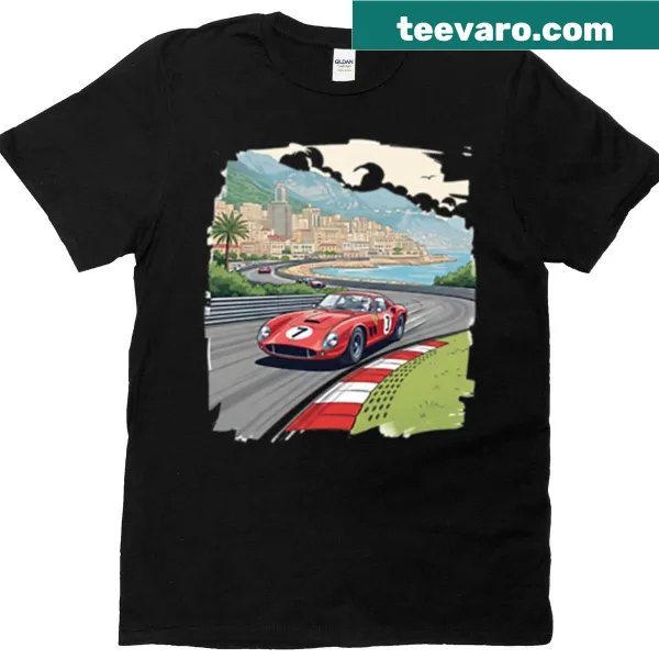 T-shirt featuring a design inspired by the Monte Carlo landscape