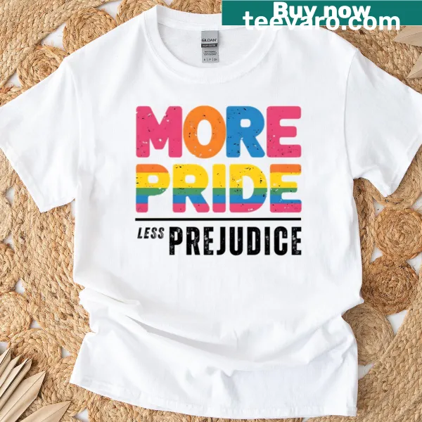 Pride-themed typography T-shirt with positive message