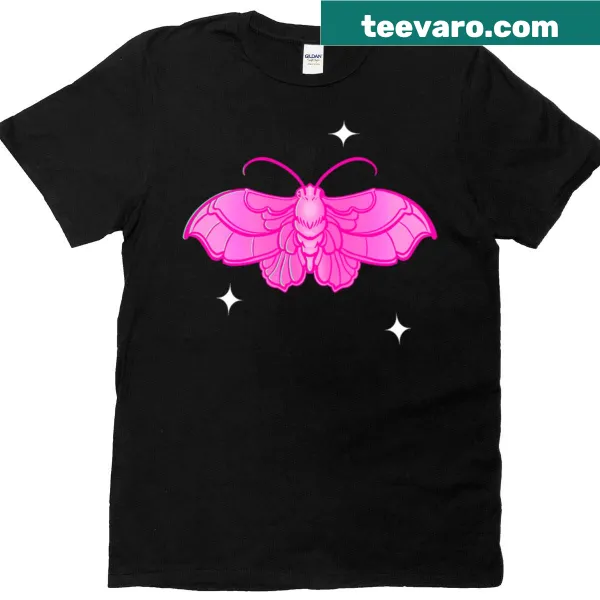 Enchanting illustration of a Mothwoman on a T-shirt