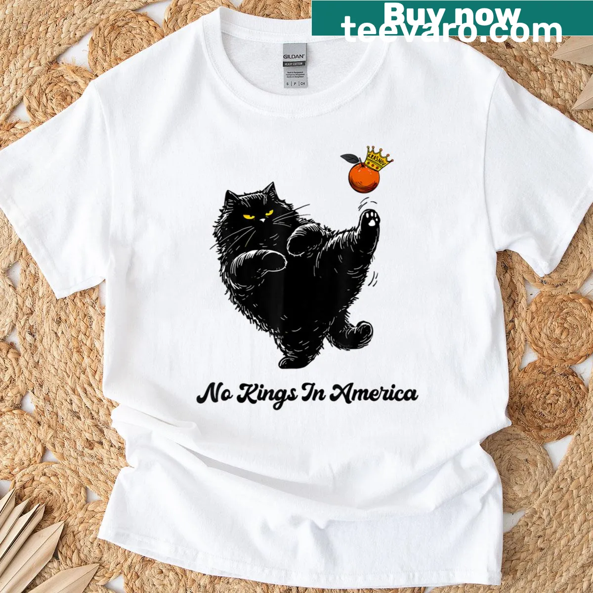 We The People t-shirt with No Kings In America slogan — on a men's t-shirt