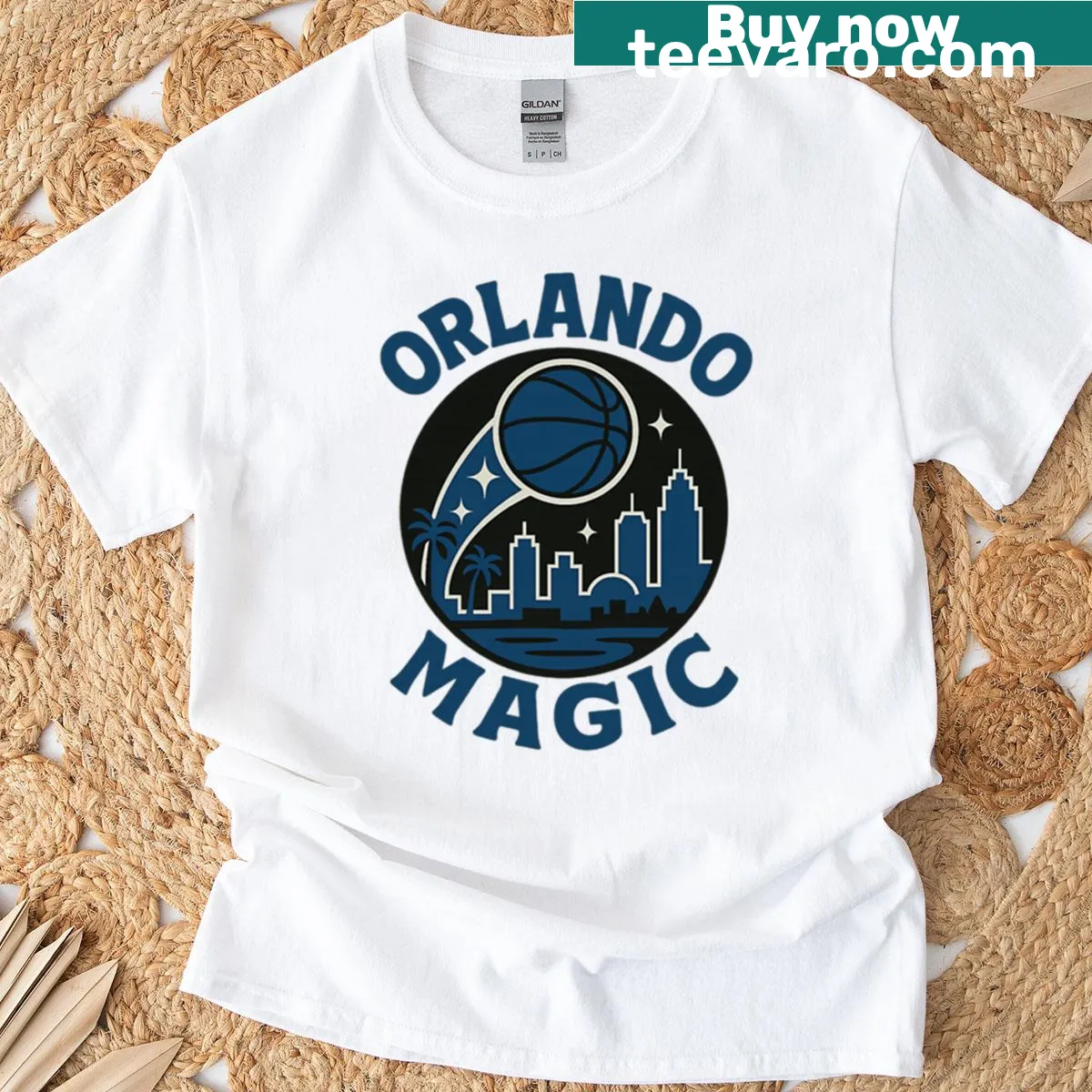 Orlando Magic retro mascot T-shirt with vintage design — on a men's t-shirt