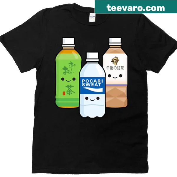 Illustration T-shirt featuring Japanese vending machine drinks