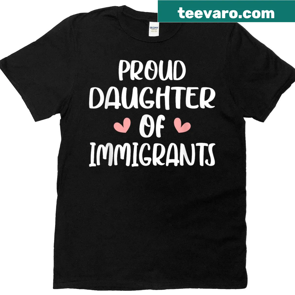 Heartfelt Proud Daughter Of Immigrants T-shirt — on a men's t-shirt