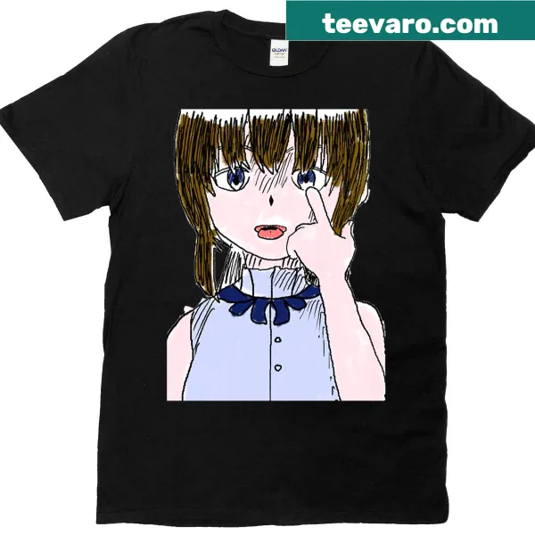 Illustration of a rebellious young girl on a fun kids' t-shirt