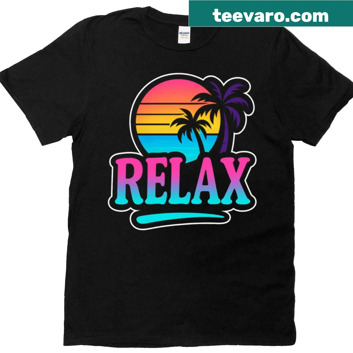 Retro-inspired T-shirt promoting relaxation and leisure — on a men's t-shirt