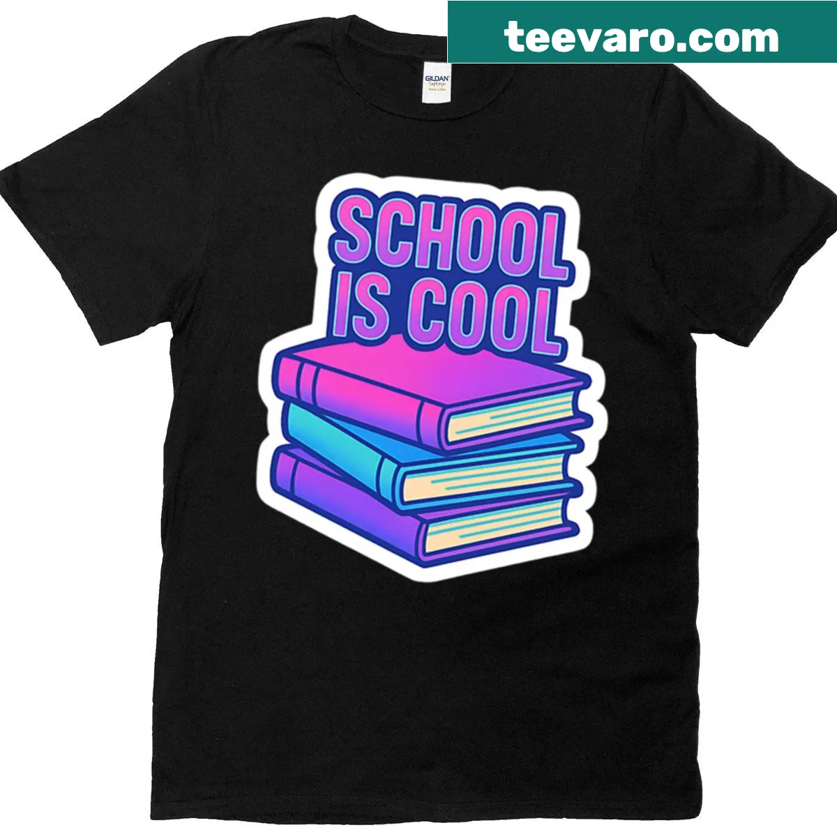 Typography T-shirt that reads 'School Is Cool' for kids — on a men's t-shirt