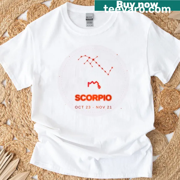 Scorpio constellation design on a stylish astrology-themed t-shirt