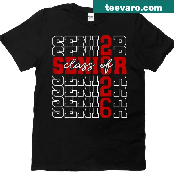 Graduation t-shirt with 'Senior 2026' text