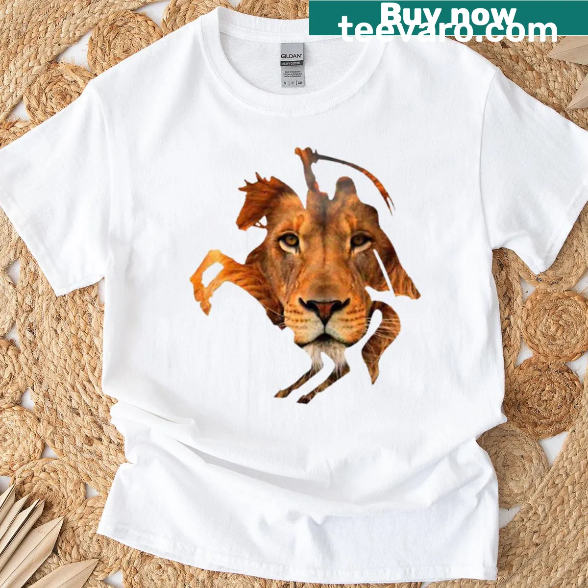 T-shirt featuring the phrase 'Sher E Yazdaa King Of The Brave' — on a men's t-shirt