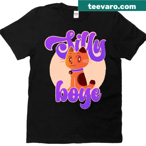 Illustration T-shirt featuring a cute silly cat