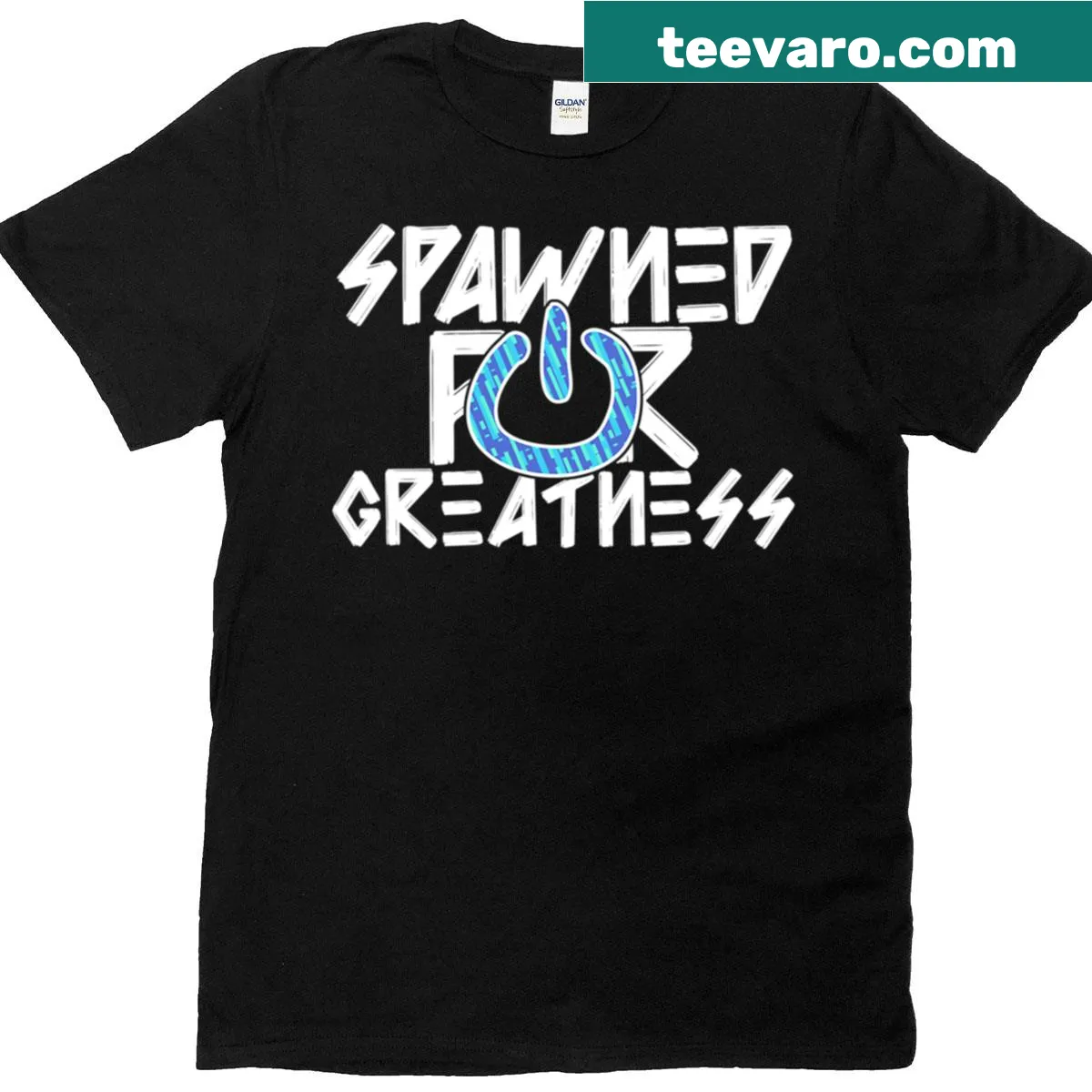 Inspirational T-shirt featuring the phrase 'Spawned For Greatness'. — on a men's t-shirt
